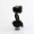 Pleaser DELIGHT-624F Platform Sandalettes Clear Black EU-35 / US-5
