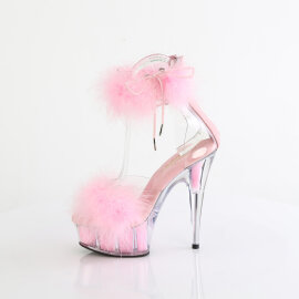 Pleaser DELIGHT-624F Platform Sandalettes Clear Pink EU-42 / US-12