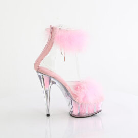 Pleaser DELIGHT-624F Platform Sandalettes Clear Pink EU-42 / US-12