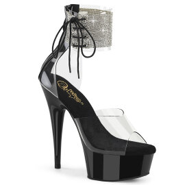 Pleaser DELIGHT-624RS Platform Sandalettes Clear...