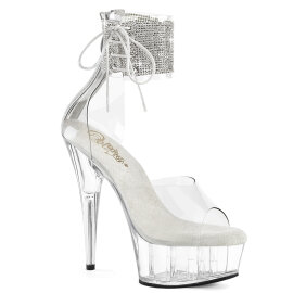 Pleaser DELIGHT-624RS Platform Sandalettes Clear...