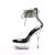 Pleaser DELIGHT-624RS Platform Sandalettes Clear Rhinestones Black EU-42 / US-12