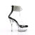 Pleaser DELIGHT-624RS Platform Sandalettes Clear Rhinestones Black EU-42 / US-12