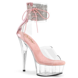 Pleaser DELIGHT-624RS Platform Sandalettes Clear...