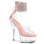 Pleaser DELIGHT-624RS Platform Sandalettes Clear Rhinestones Silver EU-42 / US-12