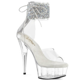 Pleaser DELIGHT-624RS-02 Platform Sandalettes Clear...