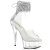 Pleaser DELIGHT-624RS-02 Platform Sandalettes Clear Rhinestones Transparent EU-39 / US-9