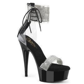Pleaser DELIGHT-627RS Platform Sandalettes Clear...