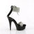 Pleaser DELIGHT-627RS Platform Sandalettes Clear Rhinestones Black EU-36 / US-6