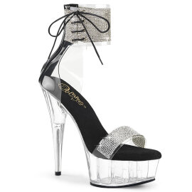 Pleaser DELIGHT-627RS Platform Sandalettes Clear...