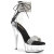 Pleaser DELIGHT-627RS Platform Sandalettes Clear Rhinestones Transparent EU-38 / US-8