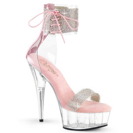 Pleaser DELIGHT-627RS Platform Sandalettes Clear...