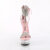 Pleaser DELIGHT-627RS Platform Sandalettes Clear Rhinestones Silver EU-35 / US-5