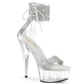 Pleaser DELIGHT-627RS Platform Sandalettes Clear...