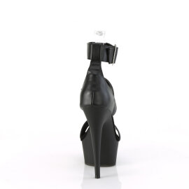 Pleaser DELIGHT-629 Platform Sandalettes Faux Leather Black EU-35 / US-5