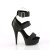 Pleaser DELIGHT-629 Platform Sandalettes Faux Leather Black EU-35 / US-5