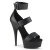 Pleaser DELIGHT-629 Platform Sandalettes Faux Leather Black EU-37 / US-7
