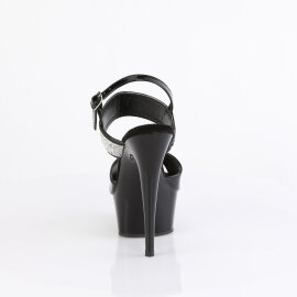 Pleaser DELIGHT-639 Platform Sandalettes Patent Black EU-40 / US-10