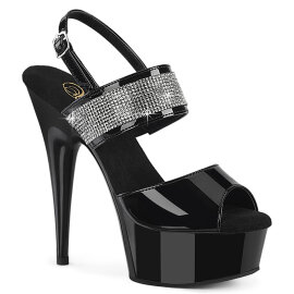 Pleaser DELIGHT-639 Platform Sandalettes Patent Black...