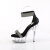 Pleaser DELIGHT-641 Platform Sandalettes Fabric Clear Black EU-35 / US-5