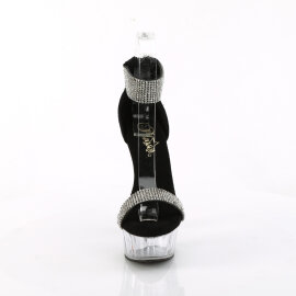 Pleaser DELIGHT-641 Platform Sandalettes Fabric Clear...
