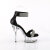 Pleaser DELIGHT-641 Platform Sandalettes Fabric Clear Black EU-39 / US-9
