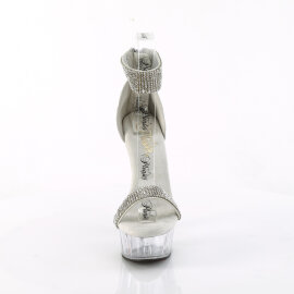 Pleaser DELIGHT-641 Platform Sandalettes Fabric Clear...