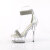 Pleaser DELIGHT-641 Platform Sandalettes Fabric Clear Silver EU-40 / US-10