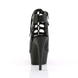 Pleaser DELIGHT-600-20 Black Faux Leather/Black Matte EU-35 / US-5