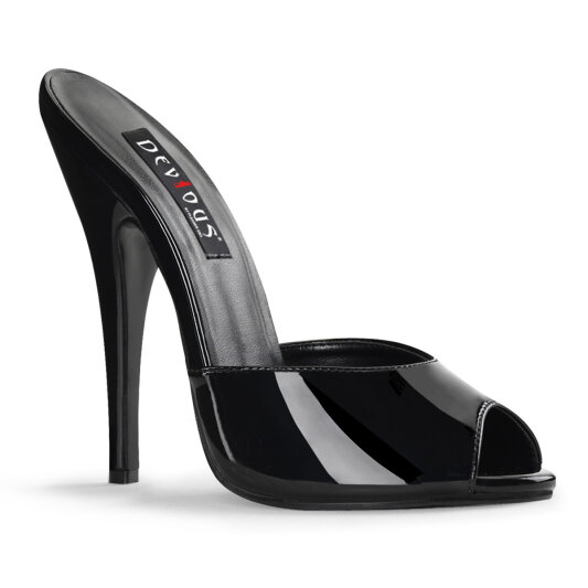 Devious DOMINA-101 Mules Patent Black EU-35 / US-5