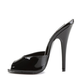 Devious DOMINA-101 Mules Patent Black EU-42 / US-12