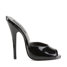 Devious DOMINA-101 Mules Patent Black EU-42 / US-12