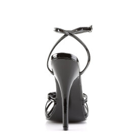 Devious DOMINA-108 Sandalettes Patent Black EU-42 / US-12