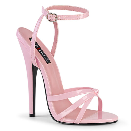 Devious DOMINA-108 Sandalettes Patent Baby Pink EU-38 / US-8