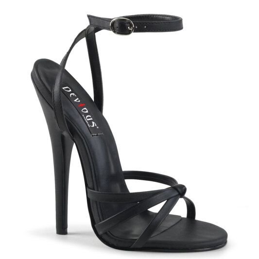 Devious DOMINA-108 Sandalettes Faux Leather Black EU-37 / US-7
