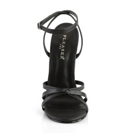 Devious DOMINA-108 Sandalettes Faux Leather Black EU-38 / US-8