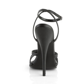Devious DOMINA-108 Sandalettes Faux Leather Black EU-38 / US-8
