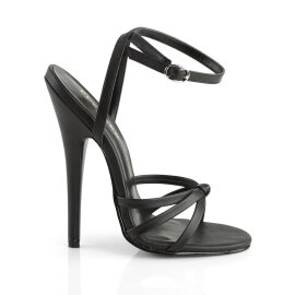 Devious DOMINA-108 Sandalettes Faux Leather Black EU-39 / US-9