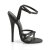 Devious DOMINA-108 Sandalettes Faux Leather Black EU-42 / US-12