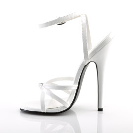 Devious DOMINA-108 Sandalettes Patent White EU-37 / US-7