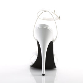 Devious DOMINA-108 Sandalettes Patent White EU-37 / US-7