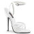 Devious DOMINA-108 Sandalettes Patent White EU-37 / US-7