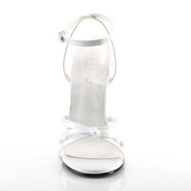 Devious DOMINA-108 Sandalettes Patent White EU-38 / US-8