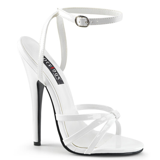 Devious DOMINA-108 Sandalettes Patent White EU-42 / US-12