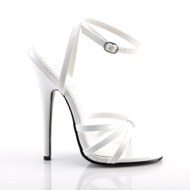Devious DOMINA-108 Sandalettes Patent White EU-42 / US-12