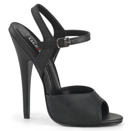 Devious DOMINA-109 Sandalettes Faux Leather Black EU-36 / US-6