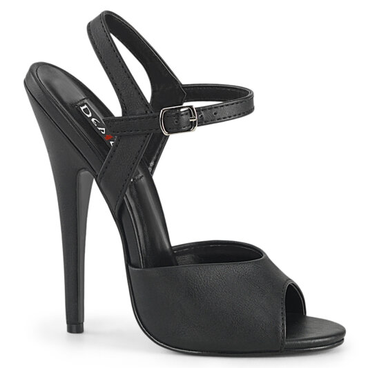 Devious DOMINA-109 Sandalettes Faux Leather Black EU-37 / US-7