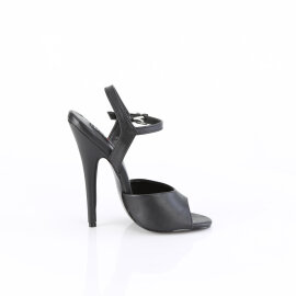 Devious DOMINA-109 Sandalettes Faux Leather Black EU-37 / US-7