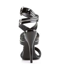 Devious DOMINA-119 Sandalettes Patent Black EU-43 / US-13