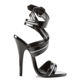 Devious DOMINA-119 Sandalettes Patent Black EU-43 / US-13